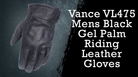 FAQ Vance VL475 Mens Black Gel Palm Riding Leather Gloves